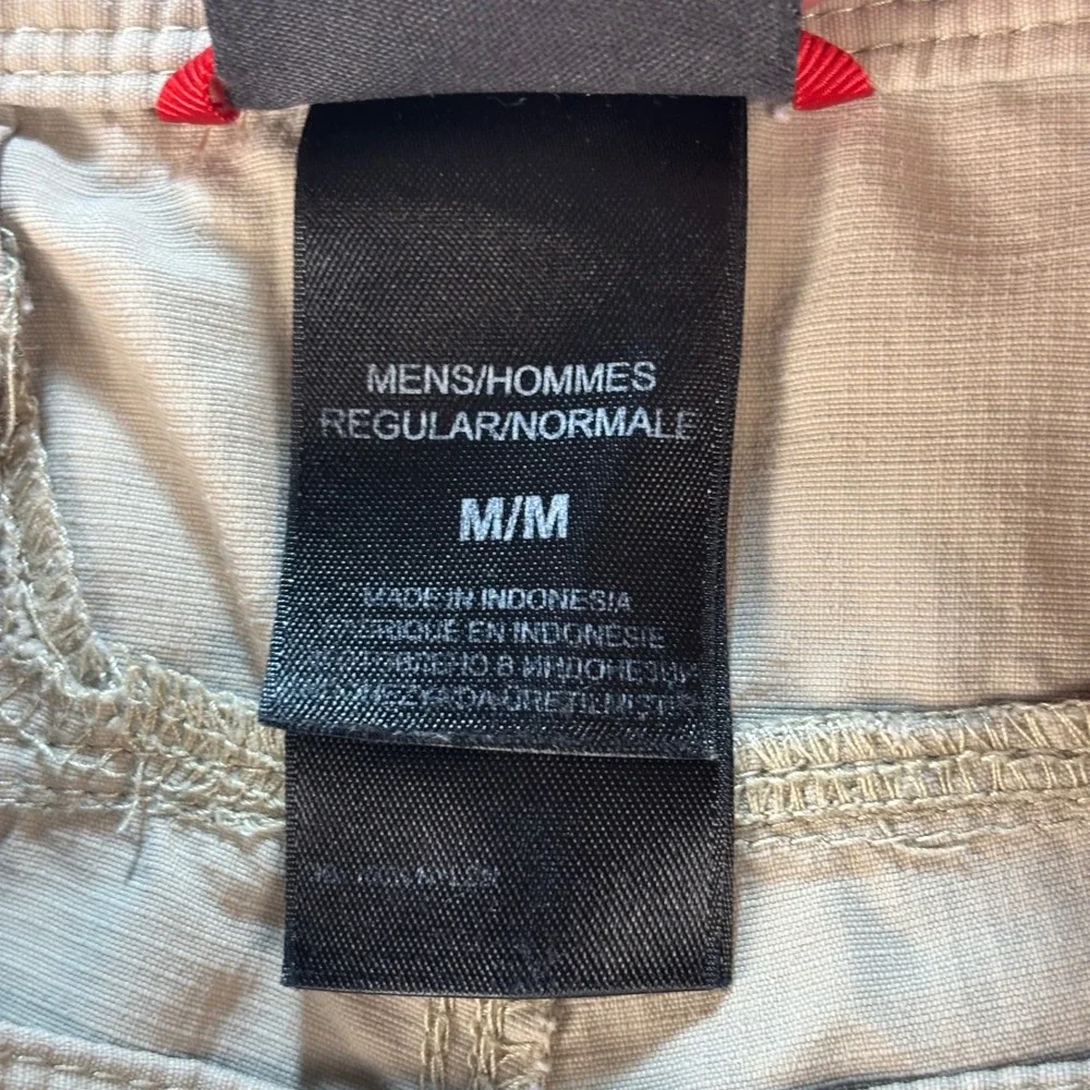 The North Face Men's Cargo Hiking Shorts Tan Nylon Trail Outdoor Pockets Size M‎
